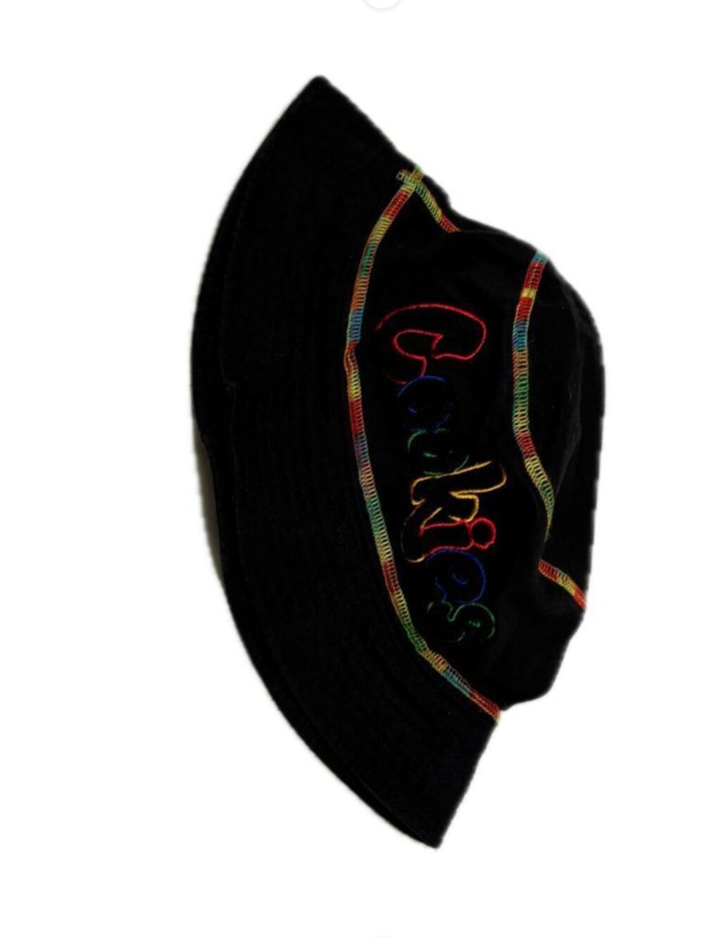 Cookies Black Bucket Hat Rainbow Embroidered Logo L/XL
